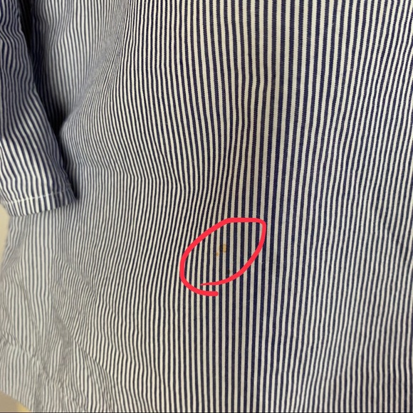 Madewell Stripe 3/4 Sleeve Bell Sleeve Top - Picture 5 of 8